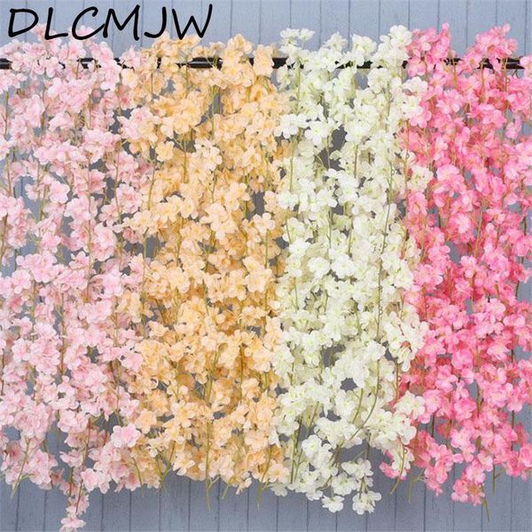 180cm artificial flower vine silk cherry blossoms plastic vine for garden home decoration artificial flower fake
180cm artificial flower vine silk cherry blossoms plastic vine for garden home decoration artificial flower fake