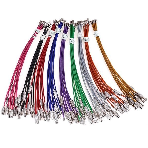 2021 stainless steel wire keychain ring key keyring circle rope cable loop outdoor camp luggage tag screw lock gadget 1.5*150mm, Silver
2021 stainless steel wire keychain ring key keyring circle rope cable loop outdoor camp luggage tag screw lock gadget 1.5*150mm, Silver