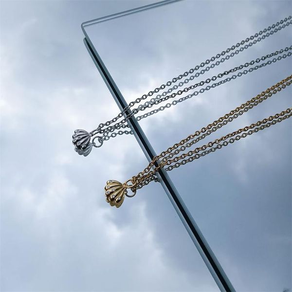 pendant necklaces scallop necklace golden chain women's summer beach party jewelry collares de moda 2021, Silver
pendant necklaces scallop necklace golden chain women's summer beach party jewelry collares de moda 2021, Silver