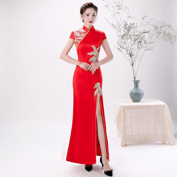ethnic clothing red bride wedding chinese dress gown female rayon appliques cheongsam vintage buttone qipao traditional long vestidos
ethnic clothing red bride wedding chinese dress gown female rayon appliques cheongsam vintage buttone qipao traditional long vestidos