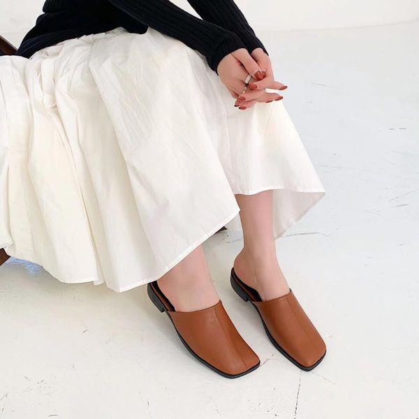 slippers women's shoes 2021 summer/autumn wrapped ess half versatile square toe thick heel flat, Black
slippers women's shoes 2021 summer/autumn wrapped ess half versatile square toe thick heel flat, Black