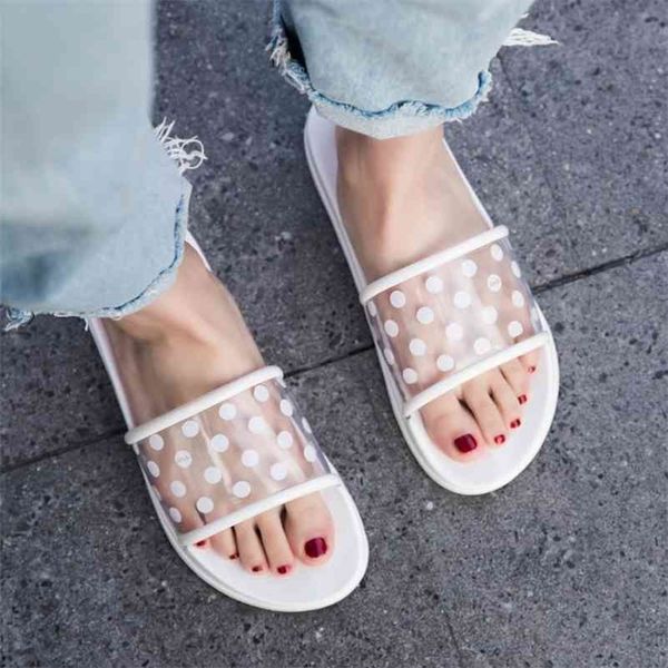summer slippers sandals shoes woman polka dots transparent open toe flip flops clear women outdoor flat beach slides 210805, Black
summer slippers sandals shoes woman polka dots transparent open toe flip flops clear women outdoor flat beach slides 210805, Black