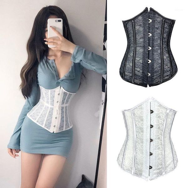 lace up corsets women waist trainer underbust gothic bustier thin corselet slimming body shaper modeling straps bustiers, Black;white
lace up corsets women waist trainer underbust gothic bustier thin corselet slimming body shaper modeling straps bustiers, Black;white