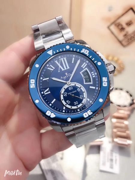 wristwatches classic men quartz chronograph ceramic bezel stainless steel satch black blue rose gold sapphire sport watch, Slivery;brown
wristwatches classic men quartz chronograph ceramic bezel stainless steel satch black blue rose gold sapphire sport watch, Slivery;brown
