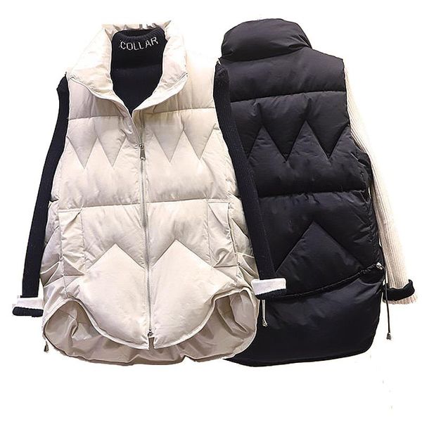 women's vests 2021 windbreaker lightweight body warmer waistcoat female down vest jacket loose mid-length coat, Black;white
women's vests 2021 windbreaker lightweight body warmer waistcoat female down vest jacket loose mid-length coat, Black;white