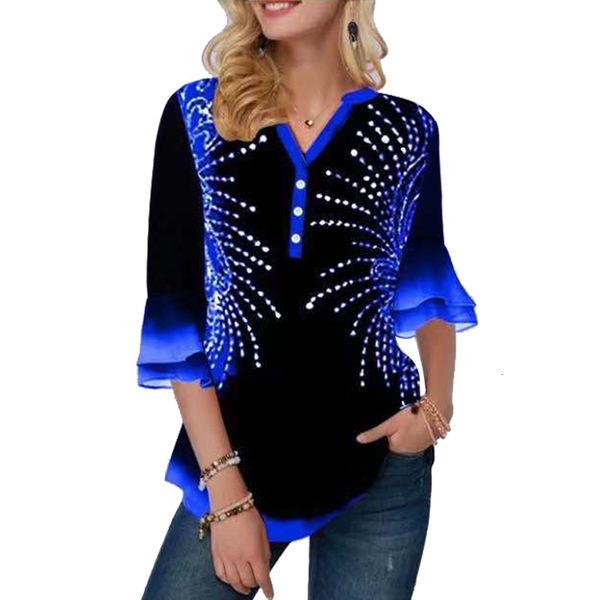 women's blouses & shirts summer print blouse women clothes v-neck 3/4 sleeve plus size elegant office work shirt casual streetwear wc6, White
women's blouses & shirts summer print blouse women clothes v-neck 3/4 sleeve plus size elegant office work shirt casual streetwear wc6, White