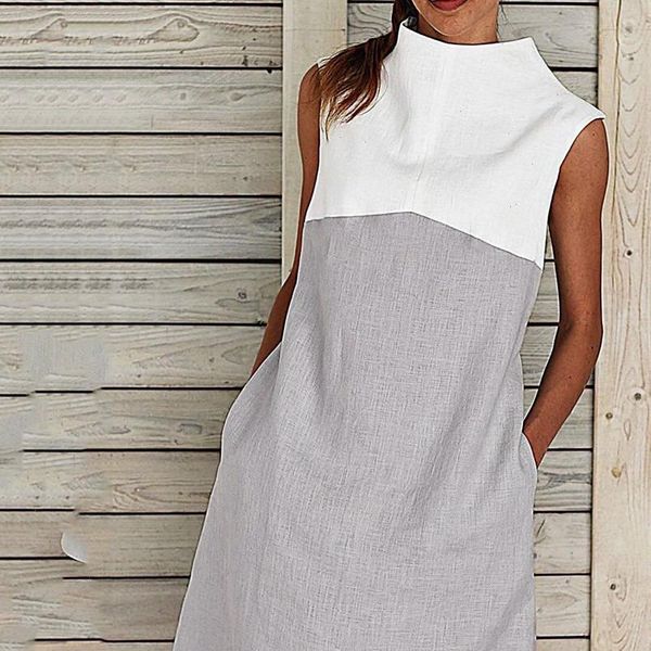 women summer dresses solid girl dress sleeveless summer beach party comfortable fashion loose dress drop shipping, Black;gray
women summer dresses solid girl dress sleeveless summer beach party comfortable fashion loose dress drop shipping, Black;gray