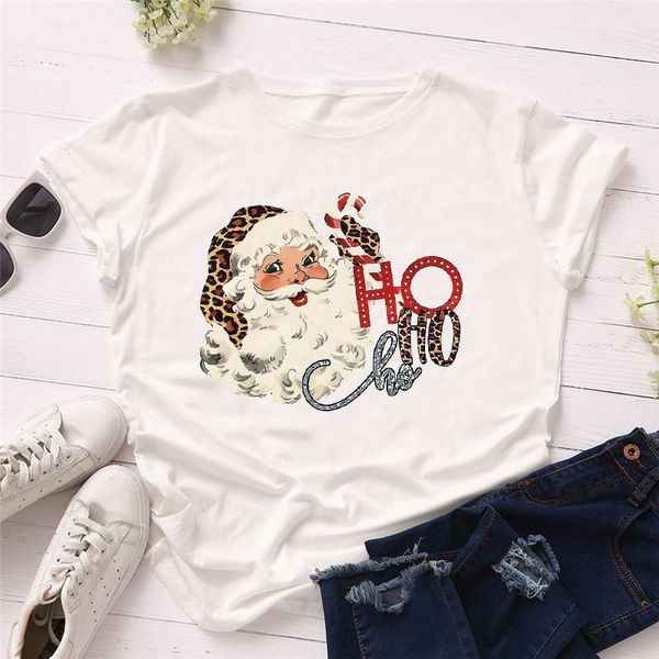 2021 christmas t shirts santa claus hoho print summer short sleeve fashion print lady t-shirts womens graphic tee, White
2021 christmas t shirts santa claus hoho print summer short sleeve fashion print lady t-shirts womens graphic tee, White