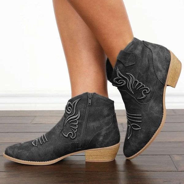 boots vogue women ankle autumn winter classic zipper embroider snow suede warm fur plush shoes 35-53, Black
boots vogue women ankle autumn winter classic zipper embroider snow suede warm fur plush shoes 35-53, Black