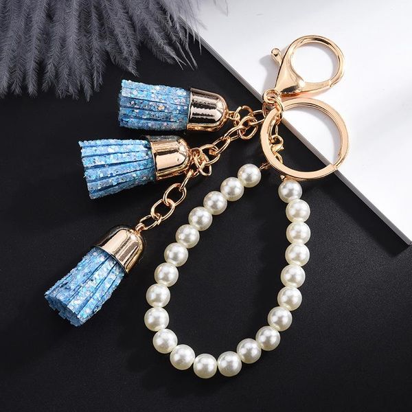 keychains pu leather tassel fringe fashion pearl keychain car bag pendant for women girls gift key ring holder, Silver
keychains pu leather tassel fringe fashion pearl keychain car bag pendant for women girls gift key ring holder, Silver