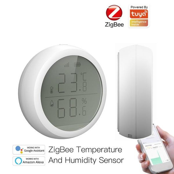 

smart home control 4/1 pcs tuya zigbee 3.0 temperature humidity sensor lcd screen thermometer for real time monitoring via app diy