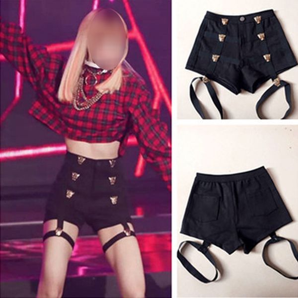nightclub female pole dance clothing new leopard head metal pole dance shorts jazz stage costume rave clothes black pants db2210, Black;red
nightclub female pole dance clothing new leopard head metal pole dance shorts jazz stage costume rave clothes black pants db2210, Black;red