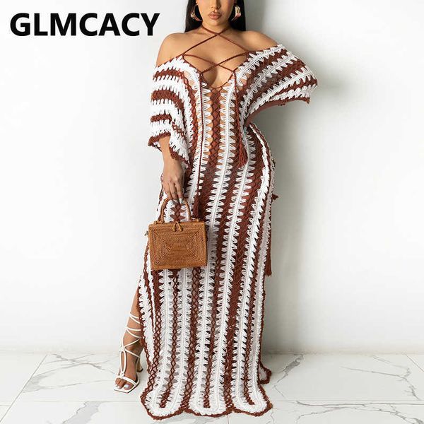 summer knitted beach cover ups maxi dress 210702, Black;gray 
summer knitted beach cover ups maxi dress 210702, Black;gray