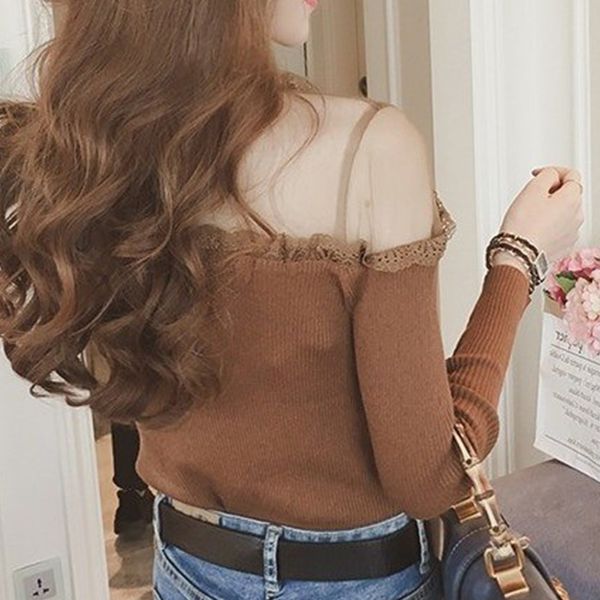 2021 new women mesh sweaters female long sleeve ruffled collar slim knitted sweater casual autumn pullover chic lace clothes 36b0, White;black
2021 new women mesh sweaters female long sleeve ruffled collar slim knitted sweater casual autumn pullover chic lace clothes 36b0, White;black