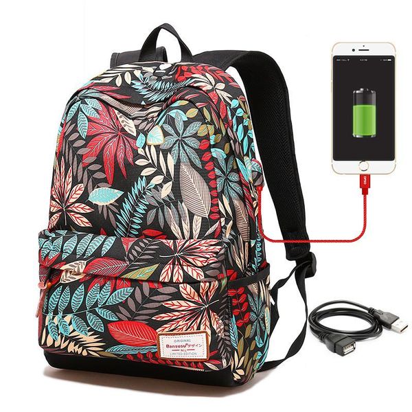 backpack women usb charging lapfor teenage girls boys school bag female printing backpacks college students 
backpack women usb charging lapfor teenage girls boys school bag female printing backpacks college students