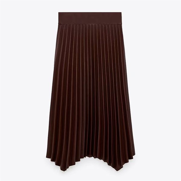 summer women fashion retro high waist slimming solid color imitation leather irregular hem female pleated skirt 210531, Black
summer women fashion retro high waist slimming solid color imitation leather irregular hem female pleated skirt 210531, Black