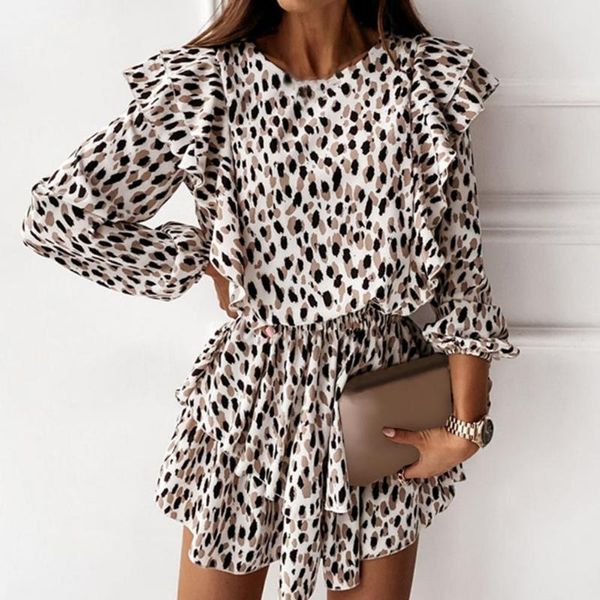 casual dresses dress lady mini women accessory o neck stylish leopard print tiered, Black;gray
casual dresses dress lady mini women accessory o neck stylish leopard print tiered, Black;gray