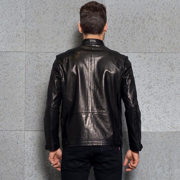 men's leather & faux street punk real jacket men slim fit black short motorcycle spring 2021 office sheepskin coat l-4xl
men's leather & faux street punk real jacket men slim fit black short motorcycle spring 2021 office sheepskin coat l-4xl
