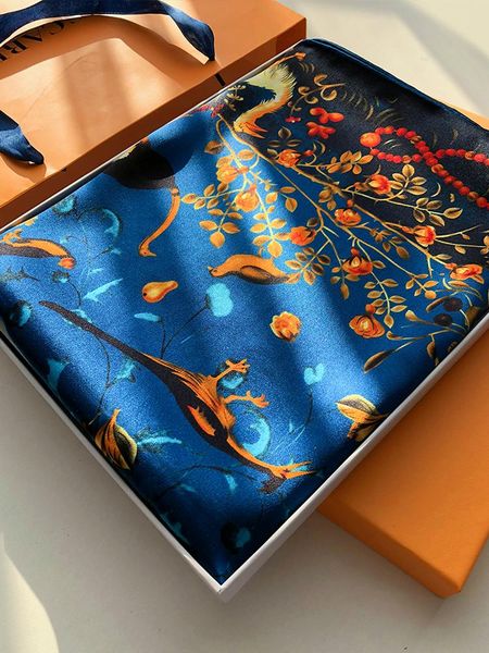 scarves 100% pure silk scarf 110x110 square women flower print big natural bandana hair luxury headband real head, Blue;gray
scarves 100% pure silk scarf 110x110 square women flower print big natural bandana hair luxury headband real head, Blue;gray