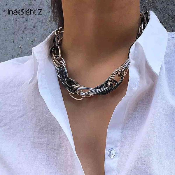 necklaces pendants ingesight.z punk hip hop curb cuban twisted choker vintage mix color chunky thick collar for women men jewelry, Silver
necklaces pendants ingesight.z punk hip hop curb cuban twisted choker vintage mix color chunky thick collar for women men jewelry, Silver