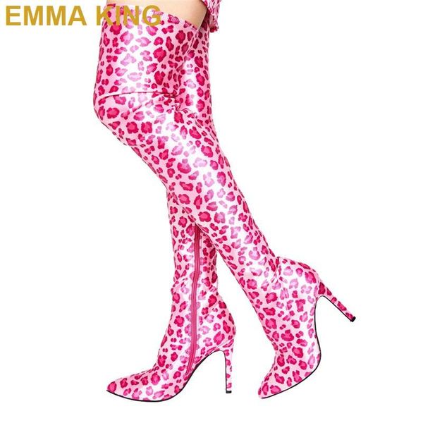 boots fashion pink leopard print women thigh high heels stretch fabric ladies stilettos over the knee runway party shoes, Black
boots fashion pink leopard print women thigh high heels stretch fabric ladies stilettos over the knee runway party shoes, Black