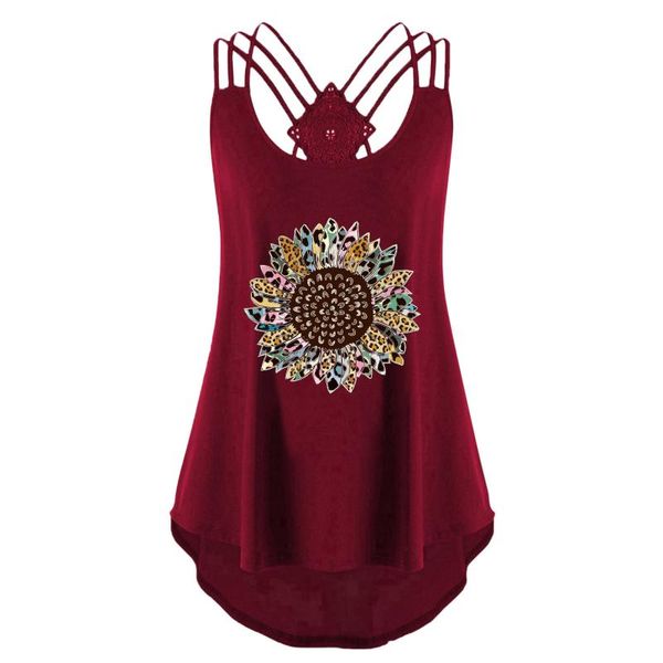 women's blouses & shirts 2021 summer clothes women sunflower printing sleeveless bandages vest strappy tank fashion streetwear, White
women's blouses & shirts 2021 summer clothes women sunflower printing sleeveless bandages vest strappy tank fashion streetwear, White