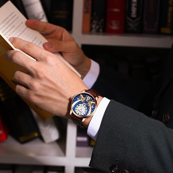 wristwatches leather automatic mechanical watches men waterproof tourbillon watch man relogio masculino box, Slivery;brown
wristwatches leather automatic mechanical watches men waterproof tourbillon watch man relogio masculino box, Slivery;brown