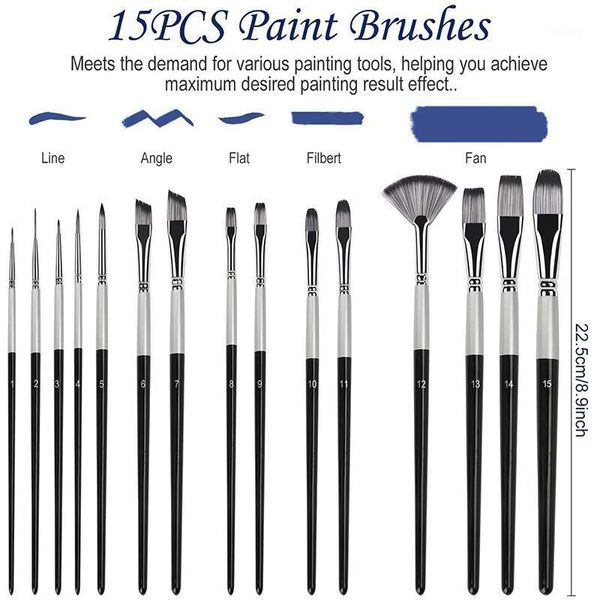 gift sets paint brush set, 15pcs artist brushes 6pcs palette scrapers 2 sponge balls 1 for oil watercolor1
gift sets paint brush set, 15pcs artist brushes 6pcs palette scrapers 2 sponge balls 1 for oil watercolor1
