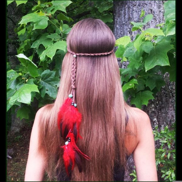 hair clips & barrettes bohemian handmade feather headdress festive hippie red accessory fashion accessories., Golden;silver
hair clips & barrettes bohemian handmade feather headdress festive hippie red accessory fashion accessories., Golden;silver