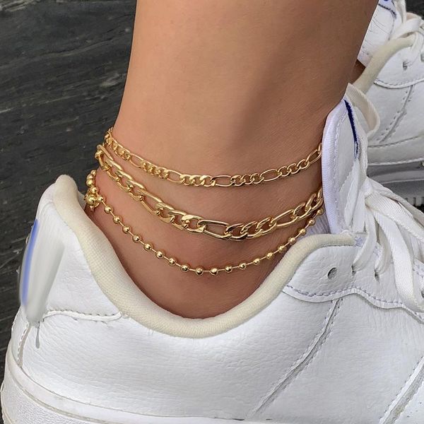 anklets tauam hip hop chunk cuban chain anklet for women 3pcs/set gold color foot bracelet jewelry barefoot sandal, Red;blue
anklets tauam hip hop chunk cuban chain anklet for women 3pcs/set gold color foot bracelet jewelry barefoot sandal, Red;blue