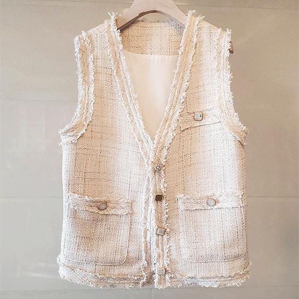 women's vests disigners brand waistcoat 2021 fashion girls simple elegant casual beautiful style two big pockets design white tweed ves, Black;white
women's vests disigners brand waistcoat 2021 fashion girls simple elegant casual beautiful style two big pockets design white tweed ves, Black;white