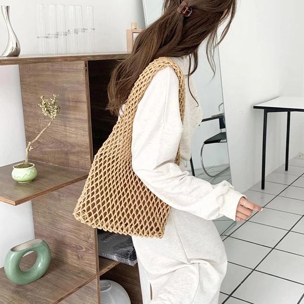 evening bags thread knitted women handbags ladies net hollow out tote bag female woven shoulder beach sets
evening bags thread knitted women handbags ladies net hollow out tote bag female woven shoulder beach sets