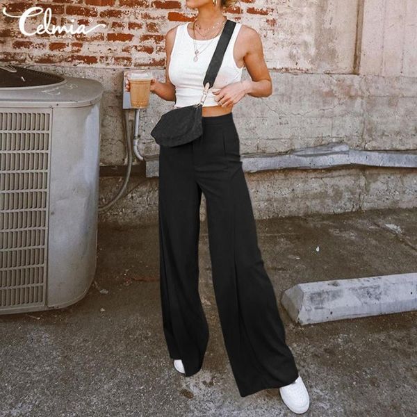 women's pants & capris s-5xl celmia wide leg women fashion trousers elegant high waist long palazzo pockets loose work female pantalon, Black;white
women's pants & capris s-5xl celmia wide leg women fashion trousers elegant high waist long palazzo pockets loose work female pantalon, Black;white