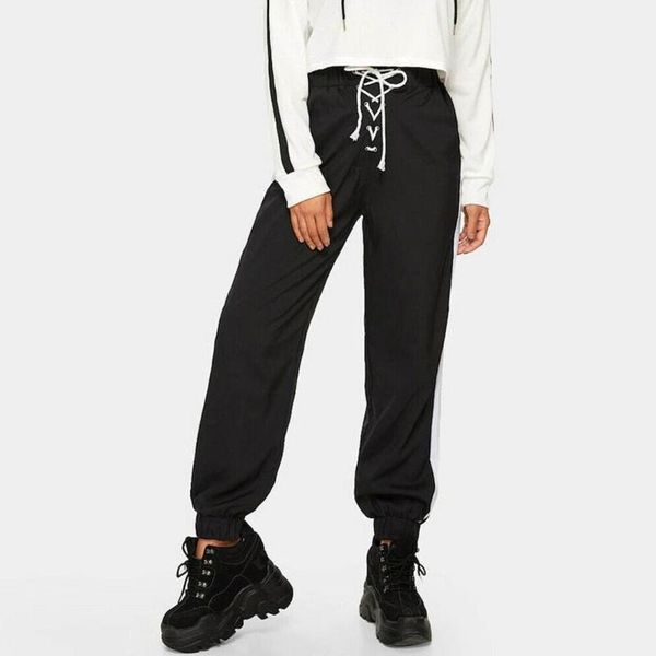 running pants womens sports with pocket fashion bandage high waist casual beam foot trousers outdoor jogging sweatpants for 2021, Black;blue
running pants womens sports with pocket fashion bandage high waist casual beam foot trousers outdoor jogging sweatpants for 2021, Black;blue