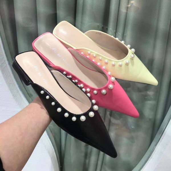 fashion women slippers pointed toe elegant slides candy color flat heeled shallow flip flops mules shoes shallow beach shoes, Black
fashion women slippers pointed toe elegant slides candy color flat heeled shallow flip flops mules shoes shallow beach shoes, Black