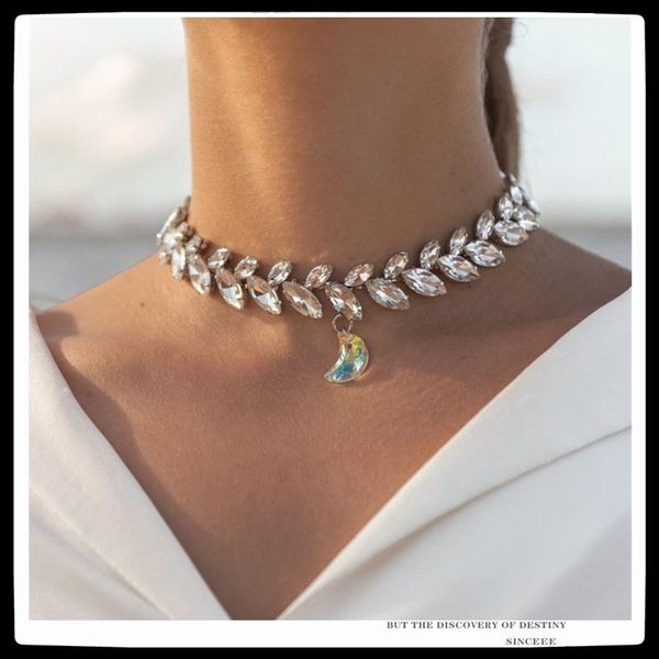 chokers sexemara 21ss punk trend temperament vintage star moon pendant crystal clavicle chain necklace for women girls party jewelry, Golden;silver
chokers sexemara 21ss punk trend temperament vintage star moon pendant crystal clavicle chain necklace for women girls party jewelry, Golden;silver