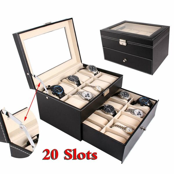 leather watch collection box 20 compartments watch display show case box dual layers elegant jewelry collection storage new arrival
leather watch collection box 20 compartments watch display show case box dual layers elegant jewelry collection storage new arrival