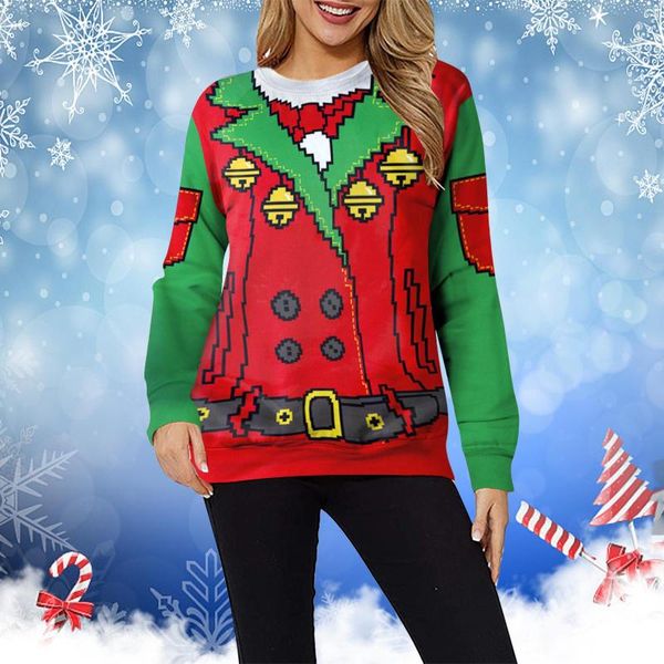 women's hoodies & sweatshirts christmas fake print women winter warm long-sleeved casual blouse pullover las mujeres sweetshirts sudade, Black
women's hoodies & sweatshirts christmas fake print women winter warm long-sleeved casual blouse pullover las mujeres sweetshirts sudade, Black