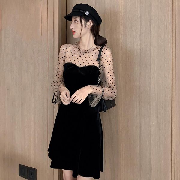 casual dresses fashion brand clothing spring fall ladies dress elegant flare sleeve vestidos velvet dot woman party night, Black;gray
casual dresses fashion brand clothing spring fall ladies dress elegant flare sleeve vestidos velvet dot woman party night, Black;gray