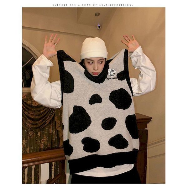 women's sweaters female sweater vest suit winter released with low-cut v high school sluggish + t-shirt of two female parts streetwear, White;black
women's sweaters female sweater vest suit winter released with low-cut v high school sluggish + t-shirt of two female parts streetwear, White;black
