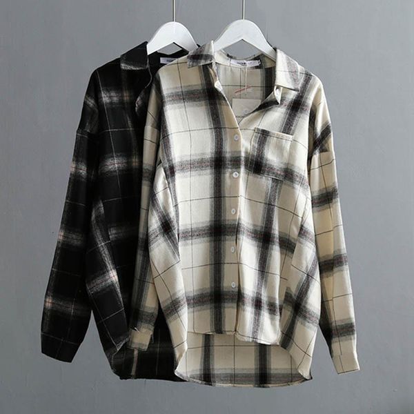 fall winter cotton plaid women blouse shirt 2021 casual office womans shirts large size plaids white black
fall winter cotton plaid women blouse shirt 2021 casual office womans shirts large size plaids white black
