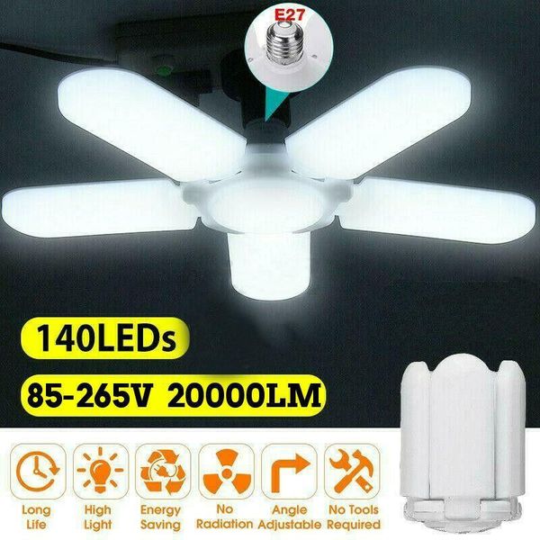 car headlights e27 85w led garage light 20000lm 5+1 blades deformable industrial lighting adjustable shop ceiling lamp
car headlights e27 85w led garage light 20000lm 5+1 blades deformable industrial lighting adjustable shop ceiling lamp