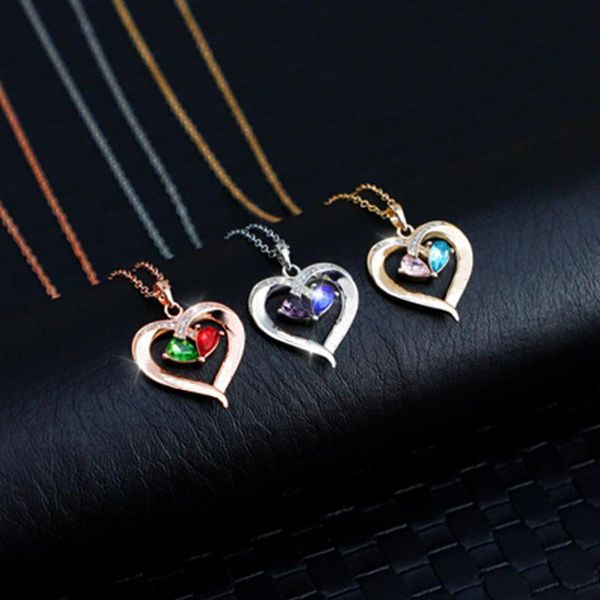 pendant necklaces european and american fashion women's love necklace peach heart red jewelry, Silver
pendant necklaces european and american fashion women's love necklace peach heart red jewelry, Silver