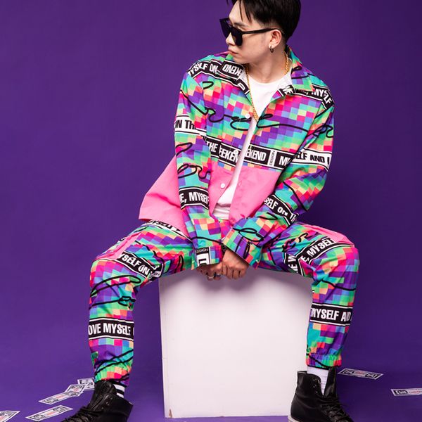 autumn winter men long sleevs pants pink hip hop shirt bar dj costumes male gogo daners singer show stage outfit vdb2583, Black;red
autumn winter men long sleevs pants pink hip hop shirt bar dj costumes male gogo daners singer show stage outfit vdb2583, Black;red