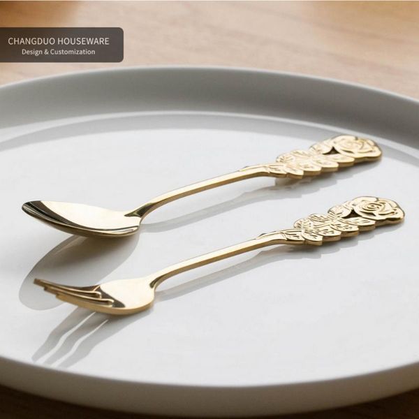 stainless steel rose flower fork spoon set dessert spoon fruit fork coffee for kitchen restaurant home (golden)
stainless steel rose flower fork spoon set dessert spoon fruit fork coffee for kitchen restaurant home (golden)