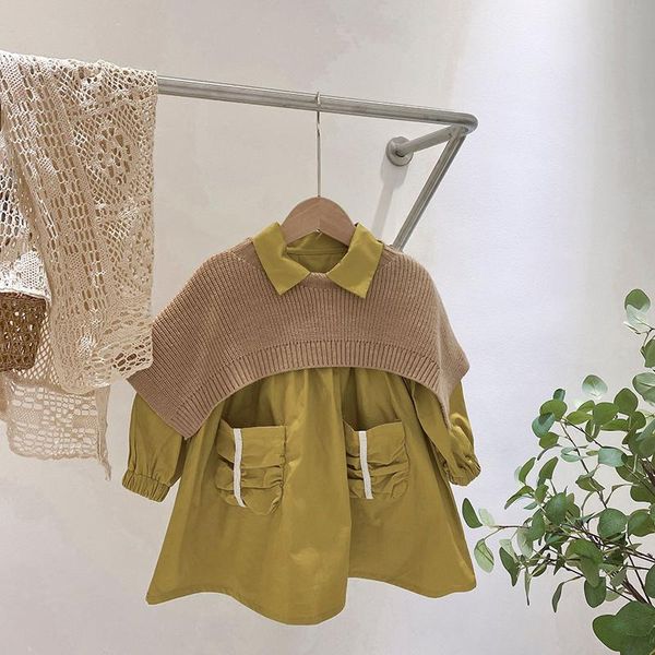 girl's dresses children clothing 2021 autumn kids outfits toddler girls korean style cotton pocket dress + wool shawl matching, Red;yellow
girl's dresses children clothing 2021 autumn kids outfits toddler girls korean style cotton pocket dress + wool shawl matching, Red;yellow