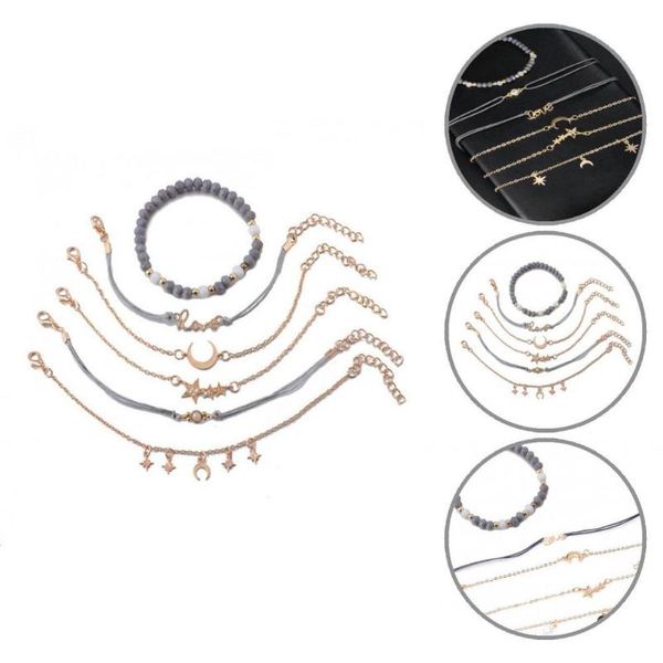 bangle durable 1 set great couple star bracelet decor lightweight chain bracelets long lasting for female, Black
bangle durable 1 set great couple star bracelet decor lightweight chain bracelets long lasting for female, Black