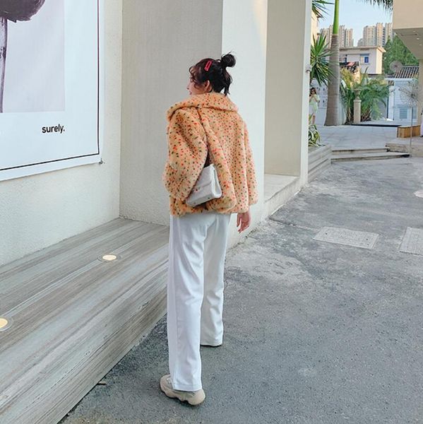 2019 winter lapel hairy shaggy colored faux leopard fur coat orange long sleeve furry faux fur women jacket short outerwear, Black
2019 winter lapel hairy shaggy colored faux leopard fur coat orange long sleeve furry faux fur women jacket short outerwear, Black