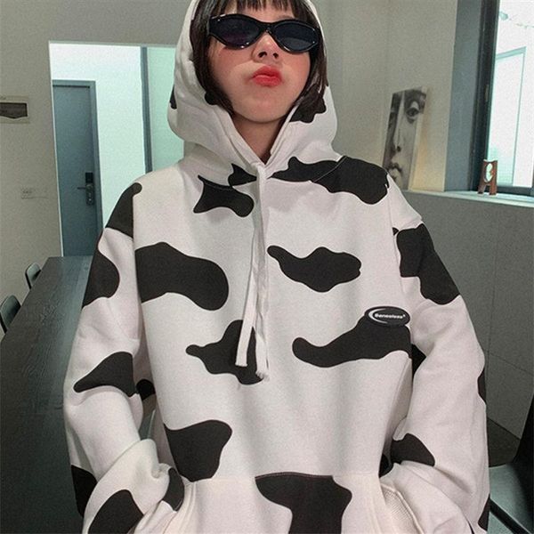 women's hoodies & sweatshirts houzhou cow print sweatshirt women cotton korean style autumn 2021 fashion long sleeve loose pullover, Black
women's hoodies & sweatshirts houzhou cow print sweatshirt women cotton korean style autumn 2021 fashion long sleeve loose pullover, Black