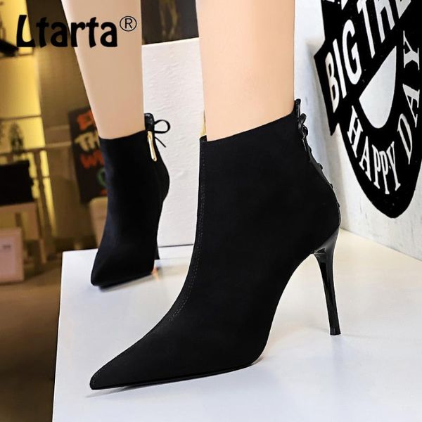 boots fashion winter short nightclub stiletto high heel suede back lace pointed toe women's ds, Black
boots fashion winter short nightclub stiletto high heel suede back lace pointed toe women's ds, Black